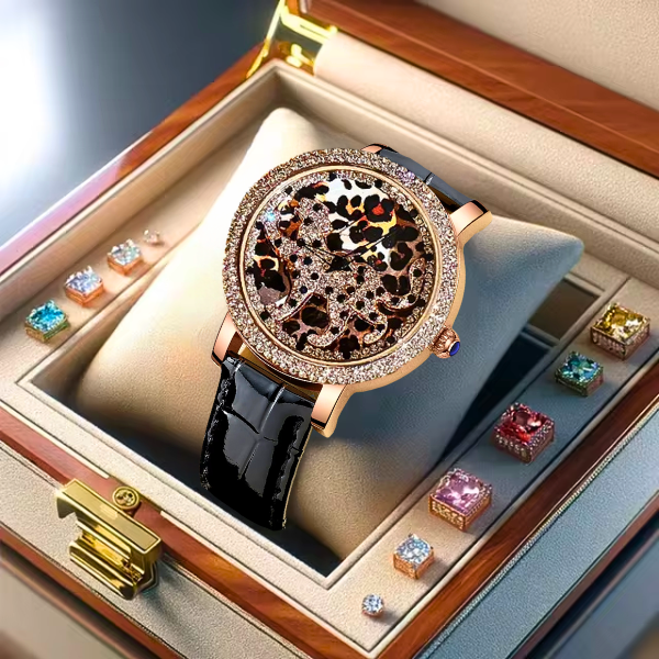Jaguar™ Reloj de Lujo + Caja de Cuero