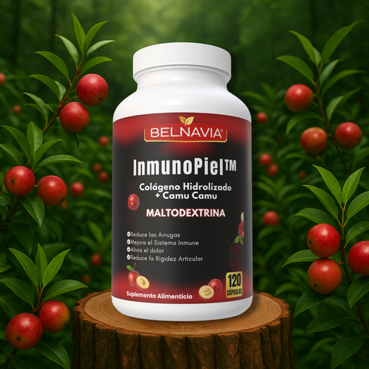 InmunoPiel™ - Colageno Hidrolizado + Camu Camu para un Sistema inmune fuerte y piel rejuvenecida.
