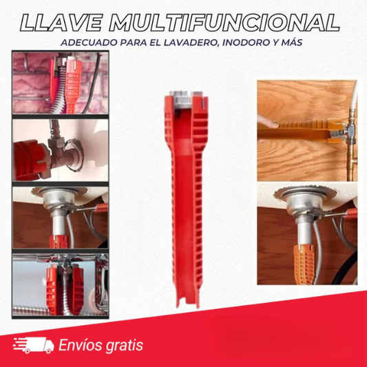 MultiFixKey™ - Llave Multifuncional 8 En 1 para Gasfitería