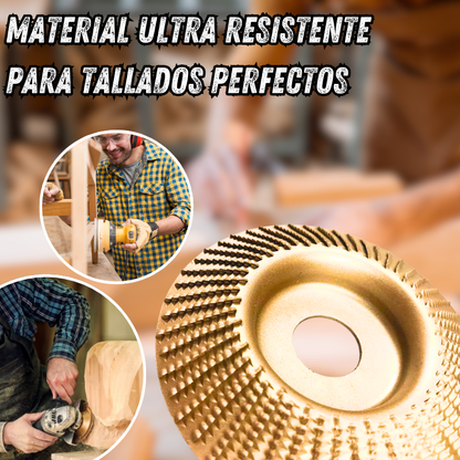 EzCarve - Transforma tu Amoladora en un Moldeador de Madera Profesional (Kit x3 Discos)