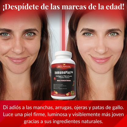 InmunoPiel™ - Colageno Hidrolizado + Camu Camu para un Sistema inmune fuerte y piel rejuvenecida.