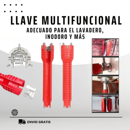 MultiFixKey™ - Llave Multifuncional 8 En 1 para Gasfitería