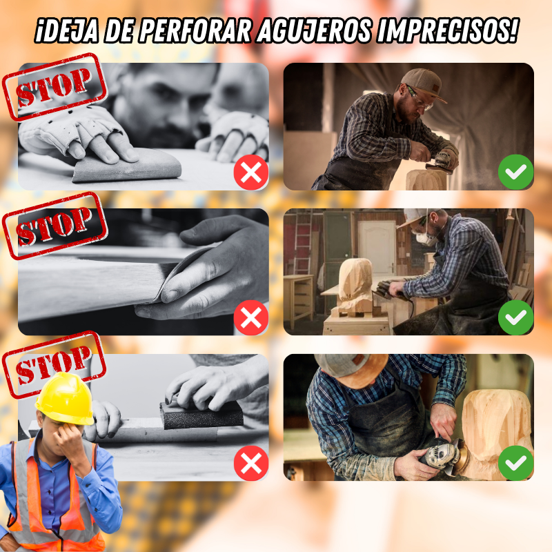 EzCarve - Transforma tu Amoladora en un Moldeador de Madera Profesional (Kit x3 Discos)