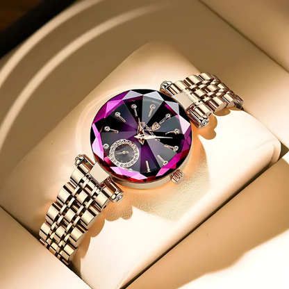 Lumière™ - Elegante Reloj De Cuarzo Con Diamantes Para Mujer