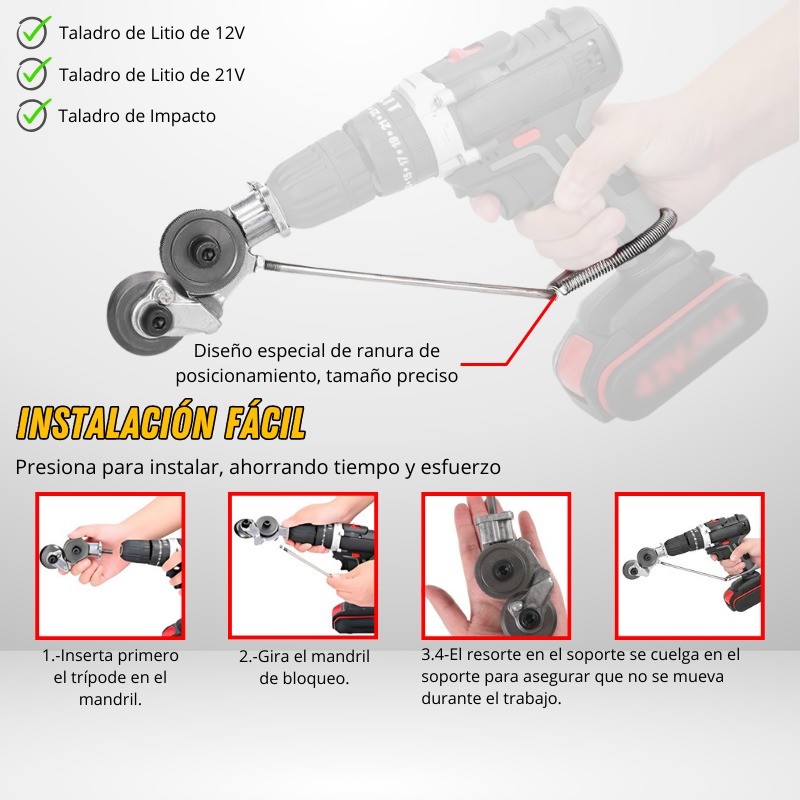DrillPower™ - Pack de Herramientas de Corte para Taladro