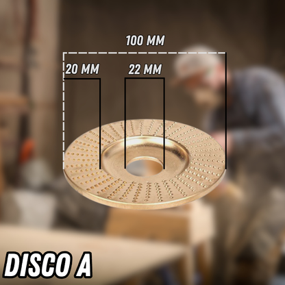 EzCarve - Transforma tu Amoladora en un Moldeador de Madera Profesional (Kit x3 Discos)