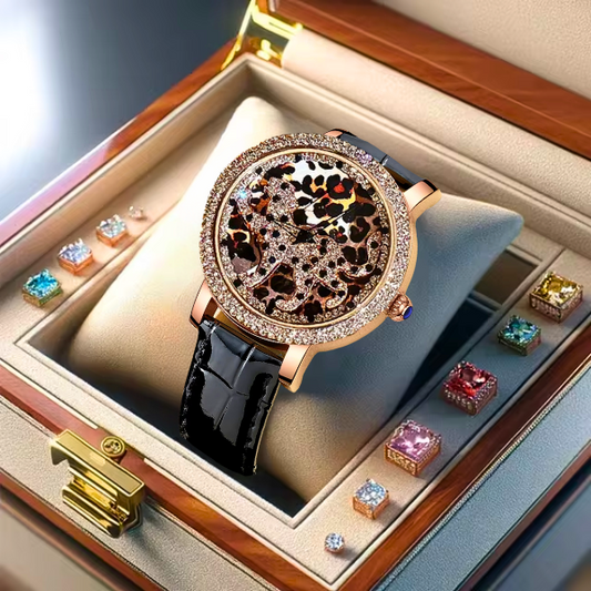 Jaguar™ Reloj de Lujo + Caja de Cuero