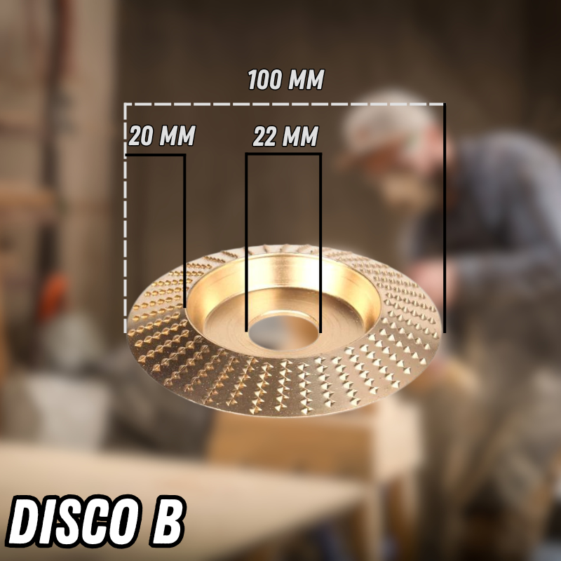 EzCarve - Transforma tu Amoladora en un Moldeador de Madera Profesional (Kit x3 Discos)