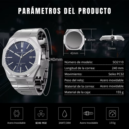 SAPPHERO™ - Reloj de Alta Gama para Hombres con Estilo