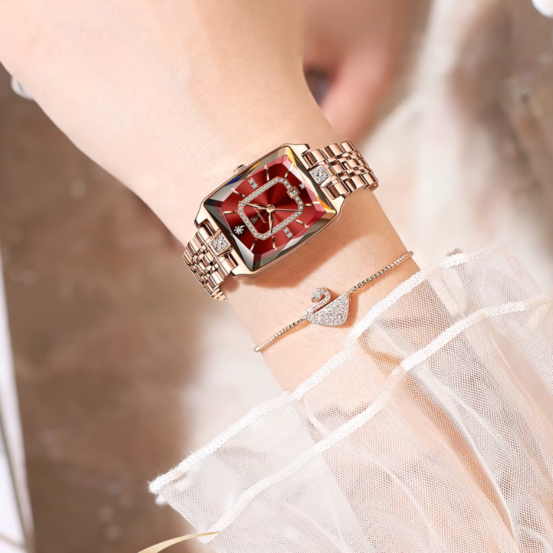PODEGAR - Reloj  de cuarzo con Diseño elegante para dama