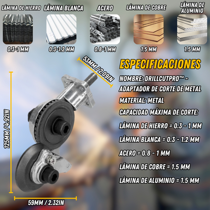 DrillCut™ Transforma Tu Taladro en la Mejor Cortadora de Metal