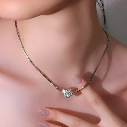 Collar de amor con imán corazon unido